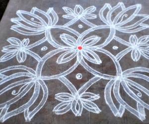 Rangoli: 9x9 DOTTED KOLAM