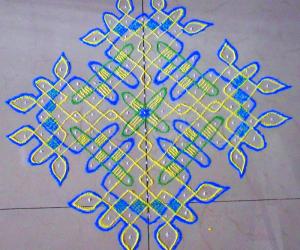color chikku kolam