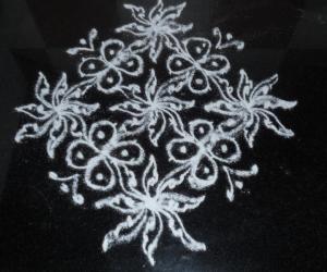 Rangoli: counter top kolam