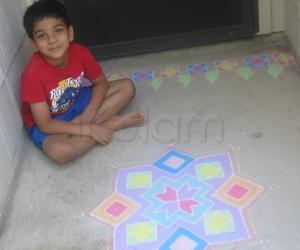 Rangoli: Dotted kolam 15-1