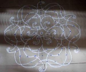 Blue print of designer kolam