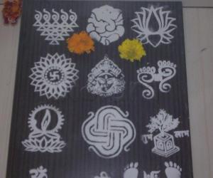 Stencil rangoli