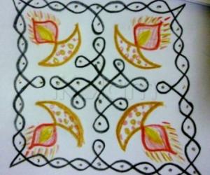 Rangoli: 9  * 9 kolam