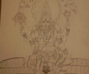 Rangoli: Lord Narayana