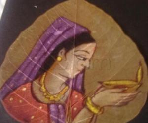 Rangoli: aswatta leaf painting-5