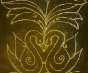 Rangoli: Swan kolam