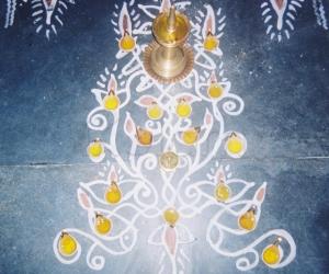 Rangoli: kaartika deepam