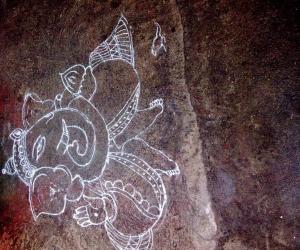 Rangoli: ganesa kolam