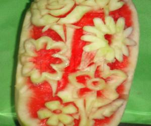 Rangoli: water melon carving 3