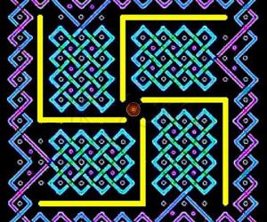 Four 3x4 sOnA patterns inside a square 