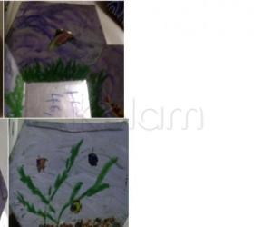 Rangoli: metal basket painting-2