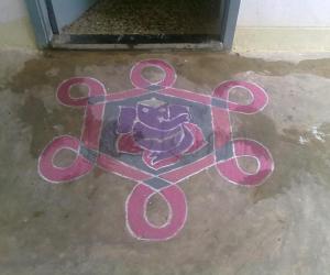 Rangoli: vinayagar kolam