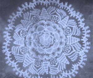 Rangoli: Stroke work lace rangoli