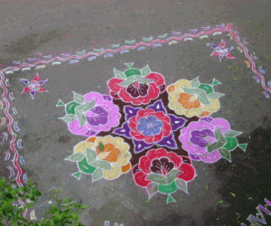 Rangoli: Floral Kolam