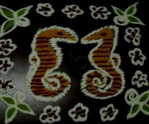 Rangoli: seahorse