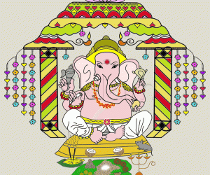 Rangoli: Ganesha Kolam