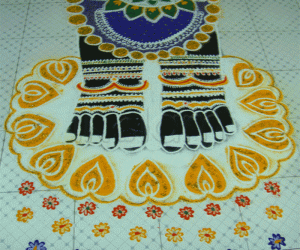 Rangoli: Brahma kadiginaa paadamu-(sri annamaachaarya jayanthi on 9/5/2009)