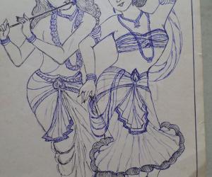 RANGOLI BY PEN on PAPER
