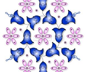 Bluebells Rangoli