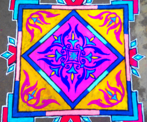 Rangoli: Carpet designed Rangoli