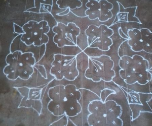 Dotted flower kolam