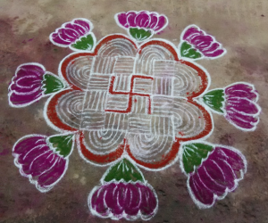 Rangoli: freehand rangoli design