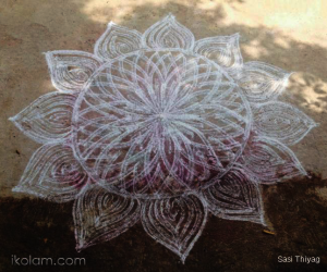 rangoli in double strokes