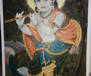 Rangoli: Krishna painting