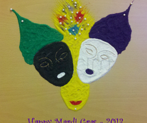 Rangoli: Mardi Gras masks