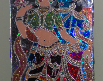 Glass painting - Radha krishna