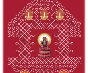 Rangoli: Chariot chikku kolam