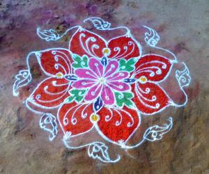 Rangoli: Flower rangoli