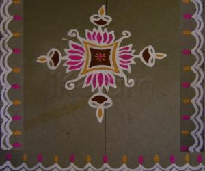 Simple maakolam with colors