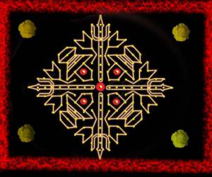 Rangoli: Shiva (completelawyer's kolam interpretation with dots)
