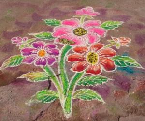 Rangoli: flowers