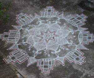 Rangoli: margazhi kolam
