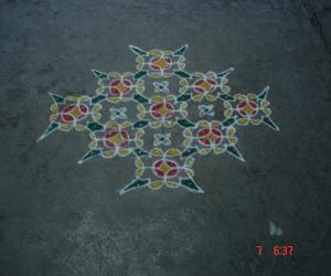 Dotted chikku kolam