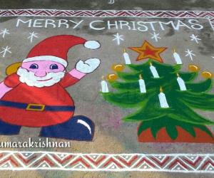 Rangoli: Margazhi Utsavam Day 9 - Merry Christmas 2016