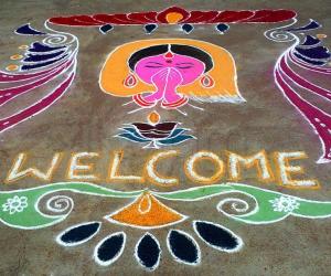 Rangoli: Function Welcome Rangoli