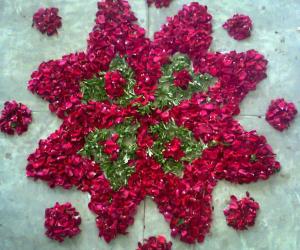 Flower rangoli