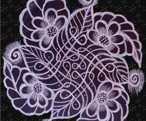 slate sunflower b&w