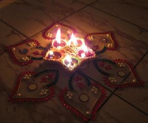 Craft Rangoli for Kartheeka maasam