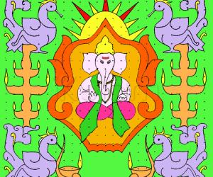 Rangoli: Sketch of Mylapore Rangoli