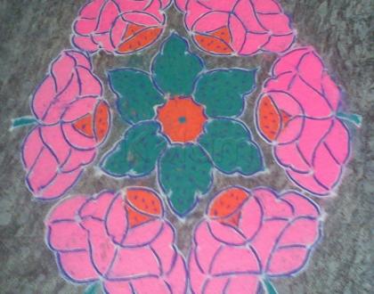 Rangoli: flower rangoli