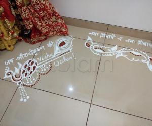 Rangoli: 2018-Vishu- Tamil New Year--Pooja Room Kolams