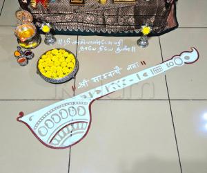 2024-Navratri- Golu Kolams- Veena kolam...  