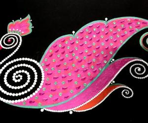 Rangoli: Home Kolams- Peacock