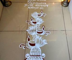 Pooja room Kolams