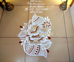 Pooja room Kolams