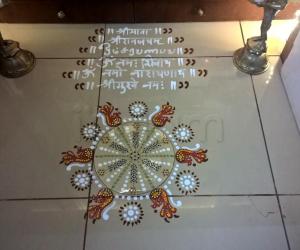 Pooja room kolams